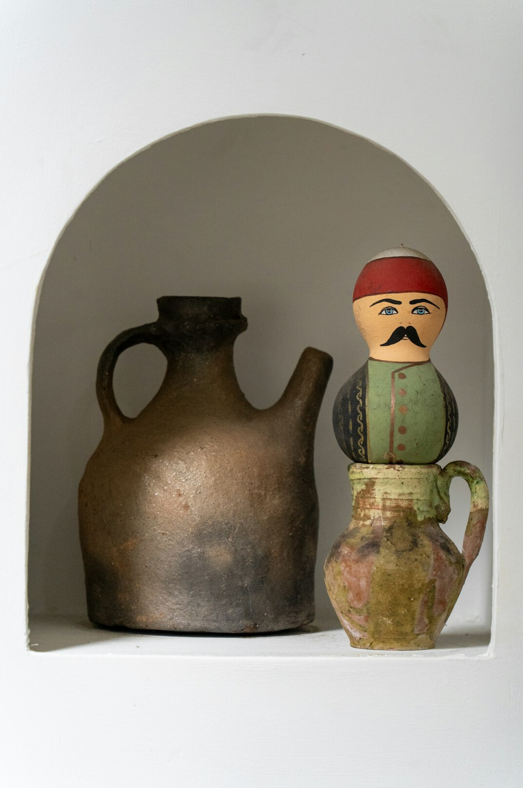 historical artifacts on shelf